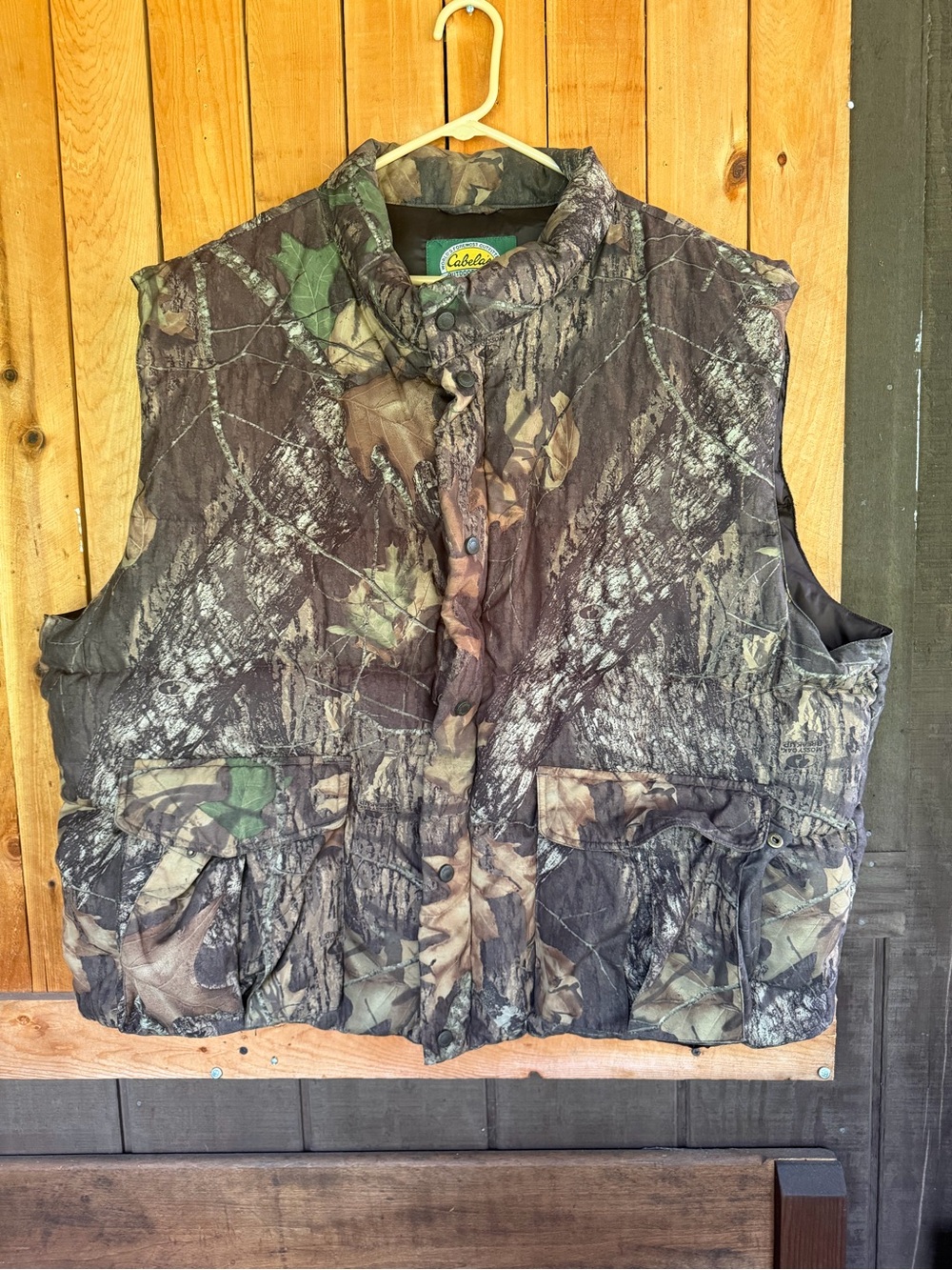 Cabela's Men’s Camo Down Puffer Vest - Brown/Green